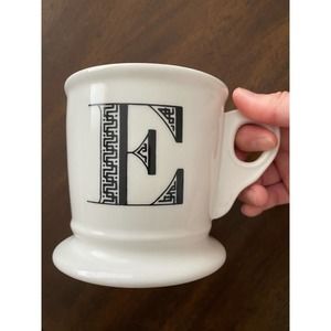 VGUC Anthropologie Monogram letter E mug coffee cup